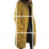 Autumer Winter Long Sleeve Top Crew Neck Women Sweater Knit Cardigan Pull Button Thick Warm Loose Casual Long Coat