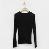 Cotton Summer T Shirt Women Long Sleeves Tee Shirt High Elasticity Breathable Sexy Thin T-shirt see through Female Top-Outfit