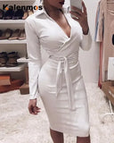 Women's PU Dress Sexy Buttocks Fashion Drape Francais High Quality Retro Dress Office Wear Ladies Leather Vestidos 2023-Outfit