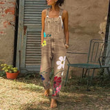 Rompers Fashion Denim Bib Pants Sexy Long Rompers Bib Pants Jumpsuits Summer Wide Leg Jeans Overalls Ladies