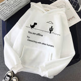 And Winter New Harajuku Sweatshirt Couple Shirt Personality Retro Dinosaur