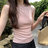 Tulle Spliced Sleeveless Sweater Women's Summer 2024 New Style Slim And Gentle Blouse With Thin Temperament-Outfit