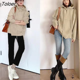 Fashion Hoodies Women 2022 Autumn Winter New Windproof And Cold Proof Hooded Pocket Wool Coat Pullover Jacket Womens