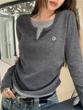 Mock Two Piece Long Sleeve