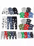 High Street Tide Card Letter Printed Loose Jeans Jacket Men's And Women's Same High Street Suit-Outfit