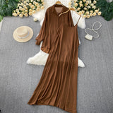 Wind Leisure Two Sets Of Women Loose Outside Thin Long-Sleeved Shirt Cover Skinny Sling