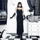 Summer New Hot Girl Bag Hip Skirt Dark Wind Personality Cross Sexy Suspender Dress Girl-Outfit
