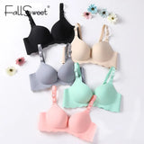 Seamless Push Up Bras for A B C cup No wire Plunge Brassiere for Women Lovely