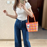 High-Waisted Elastic Micro-Horn Jeans Women Autumn And Winter French Retro No-Legs Horseshoe Horn Pants Spring And