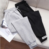 Women Pants Autumn Winter Casual Sweatpants High Waist Loose Cotton Harem Pants Female Fleece Elastic waist Trousers
