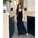 New Sling Vest Skirt For Women's Button Design Temperament High-Level Feeling Dress In Spring And Summer 2024-Outfit
