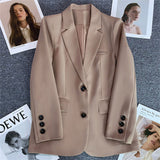 Toloer Suit Jacket Female 2024 Spring And Autumn New Style Casual Texture Fried Street Suit Korean Version Suit Jacket Suit-Outfit