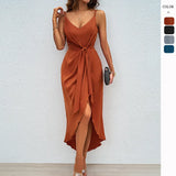 Women's Summer New Fashion Solid Color Suspension Dresses For