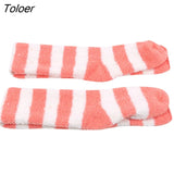 Warm Striped Stockings Knee Cute Women Stockings High Over Knee For Ladies Girls Warm Long