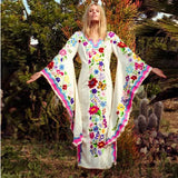 Long Bohemian Batwing Sleeve Printed