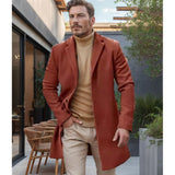 Men's Wool Coat British Wind Autumn And Winter Thicker, The Long Wind Coat In The Long-Colored Multi-Code Can Be