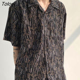 Hip Hop Streetwear Button Up Summer Shirts Japanese Fashion Graphic T Shirts Ropa Mujer Office Lady Harajuku Tops