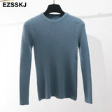 winter clothes Knitted woman sweaters Pullovers spring Autumn Basic women's jumper Slim women's sweater cheap pull long