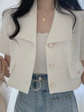 Summer Women's Shirt Coat Fashion All-match Thin Pearl Button Women's Short Casual Short-sleeved Solid Color Coat Shirt