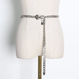 Fashionable Metal Chain Thin Belt For Women Solid Minimalist Gold Belt Female 2022 New