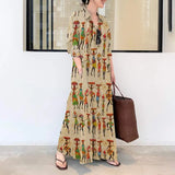 Elegant Printed Shirt Dress Women's Autumn Sundress ZANZEA Casual Long Sleeve Maxi Vestido Female Lapel Button