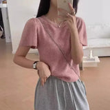 Style Simple Flying Sleeve Blouse Women's Gentle Atmosphere In Spring And Summer, Pure Desire, Chic Design, Minority Sweaters.-Outfit
