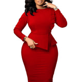 Spring New Temperament Pencil Dress Fashioned Bust African Grand Size