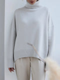 Turtleneck Women Sweater Oversize Warm Knitted Pullover Loose Sweater Woman Winter 2022 Thick Sweater Winter