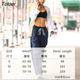 Drawstring Low Waist Casual Baggy Joggers Womens Streetwear Sweatpants Blue Solid Loose Size Korean Hippie Harem