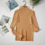 2021 Autumn Winter Sweater Knitted Women Khaki Long Sleeve Slim Casual Turtleneck Pullover Ladies White