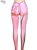 Sisterlinda Aesthetic Print Casual Women Two Piece Set Half Sleeve Crop Top+High Waist Leggings Skinny Stretchy Clubwear