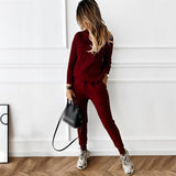 Winter 2022 Turtleneck Sweater Pants Knitted Suit 2 Pieces Set Fashion Casual Pullover Trousers Suits Women