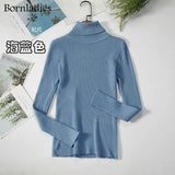 2021 Basic Turtleneck Women Sweaters Autumn Winter Tops Slim Women Pullover Knitted Sweater Jumper Soft Warm