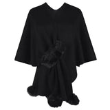 Women's Shawl Cape Coat Irregular Kintting Cloak Sweater Women Loose Pullovers Autumn Winter Oversized Warm Pancho